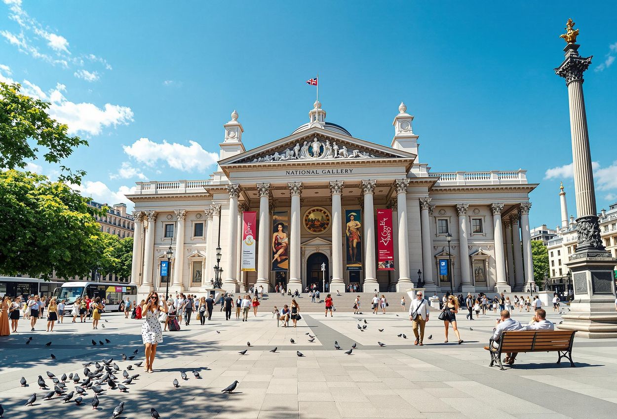 A photograph of the National Gallery in London