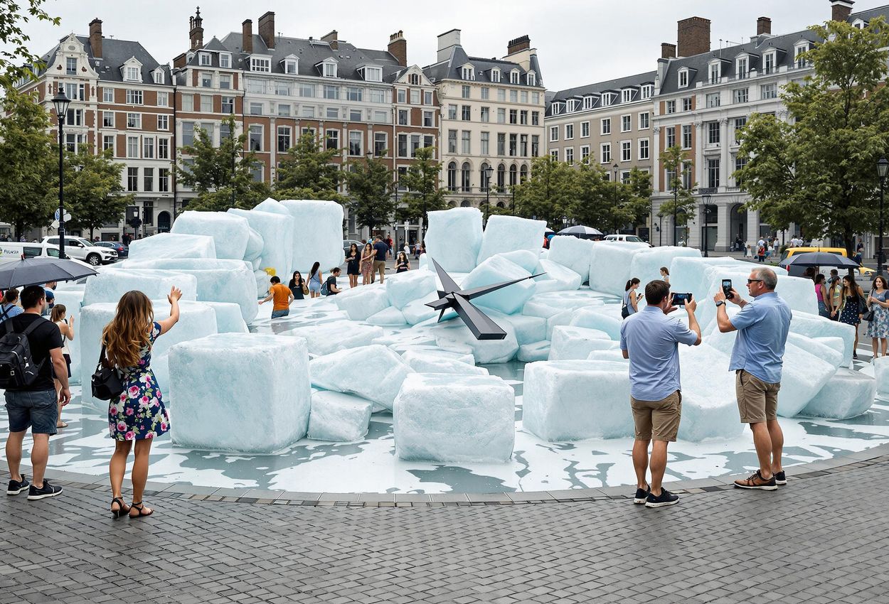 A photograph capturing Olafur Eliasson