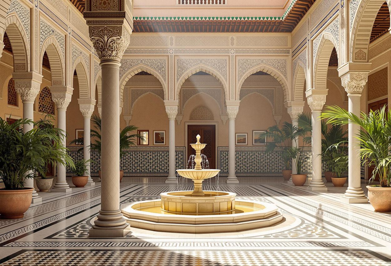 A serene view of the Al-Qarawiyyin Library