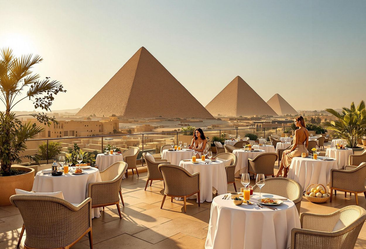 Panoramic view of Zeeyara restaurant