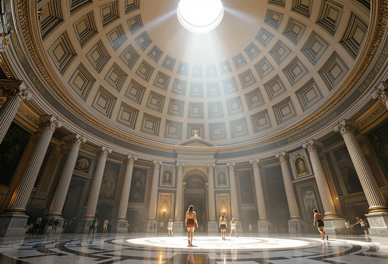 A photograph of the Pantheon