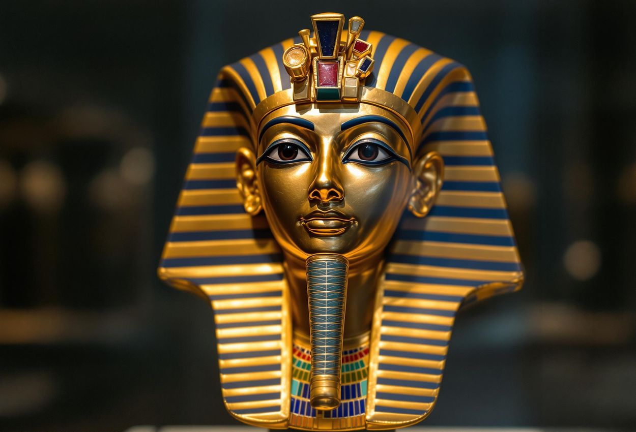 A detailed photograph of Tutankhamun