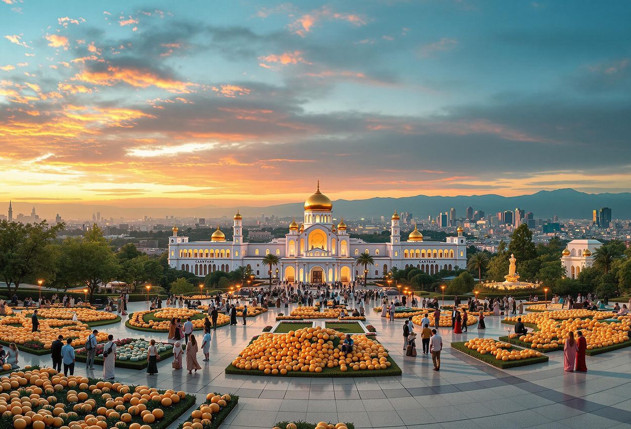 A panoramic photograph capturing Ashgabat
